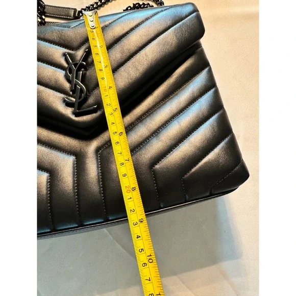 Saint Laurent Loulou Medium Bag Black Quilted Leather YSL 574946 DV728 1000 - Picture 16 of 16